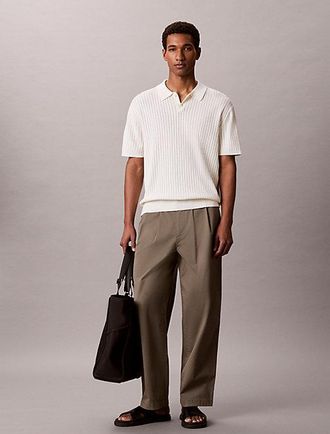 Calvin Klein Soft Pointelle Knit Polo Shirt