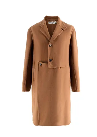 J.W.Anderson Camel Brown Wool Cashmere Coat Size M