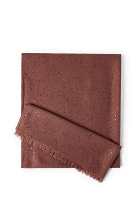 Brunello Cucinelli Cashmere and silk Diamond yarn scarf in Bordeaux at Nordstrom