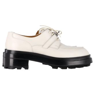 Hermès Hermès Eerste Derby Schoenen in Witte Lederen