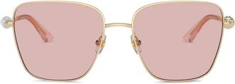 Jimmy Choo Eyewear Occhiali da sole squadrati - Oro