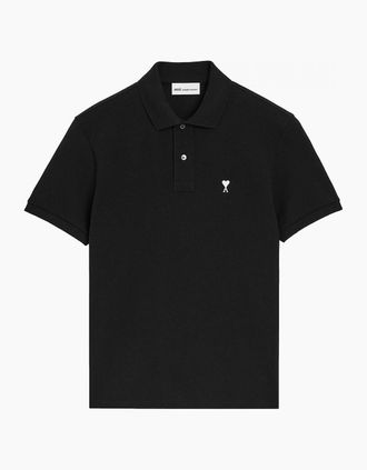 Ami Mens CLASSIC ADC POLO - Black - Size: 42