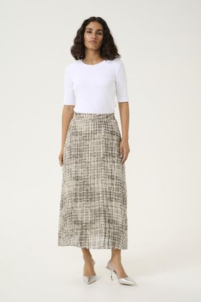 Kaffe Rok A-shape Grey Texture Check grey