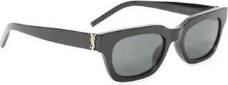 Saint Laurent Rechthoekige Zonnebril - Dames - Zonnebrillen - Zwart - ONE Size - Accessoires