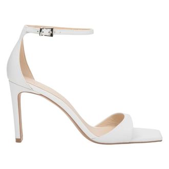 Estro & Luminara High Heel Sandals, female, White, Size: 9 US Patent Leather Block Heel Sandals