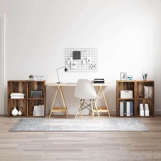 vidaXL Vidaxl - Set Mobile Tv 4 Pcs Legno Vecchio 37 X 35 X 72 Cm