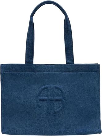 Anine Bing Lara Tote Bag - Dames - Shoppers - Blauw - ONE Size - Katoen - Tassen