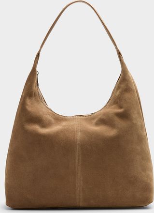 Simons Womens Minimalist suede tote bag Exclusive collection from Italy