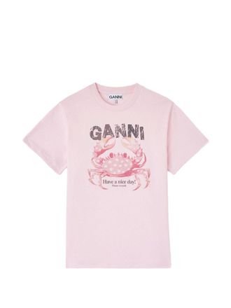 Ganni T-shirt in cotone stampato Ganni