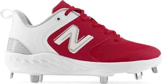 New Balance Womens New Balance Fresh Foam X Velo V3 SMVELOR3 Red Softball Cleats RHS6027