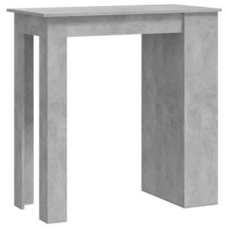 vidaXL Tavolino Da Bar Con Portaoggetti Grigio Cemento 102x50x103,5 Cm - Vidaxl