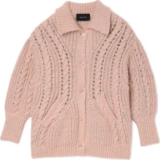 Simone Rocha Cardigan a trecce con bottoni - Rosa