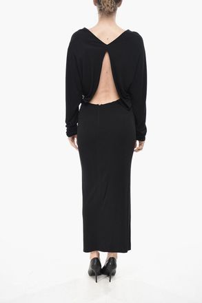 Khaite Vestito Bare Back con Maniche a Pipistrello Khaite