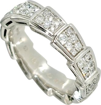 Bulgari Serpenti White Gold (18K) Band Ring (Pre-Owned)