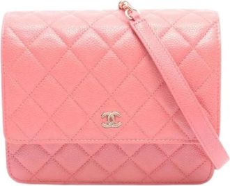Chanel Pre-owned Matelasse Grained Calf Shoulder Bag - Dames - Vintage Schoudertas - Roze - ONE Size - Leer - Vintage