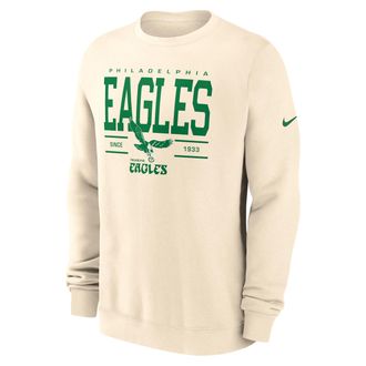 Nike Philadelphia Eagles Club Nike Mens NFL Pullover Crew in Brown | NKPV15A86V-Y9M