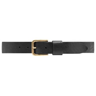 Depeche Vintage Zwart/Messing Jeans Riem - Dames - Riemen - Zwart - 95 CM - Leer - Accessoires