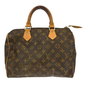 Louis Vuitton Speedy Handbag Monogram Canvas Brown Canvas Handbag (Pre-Owned)