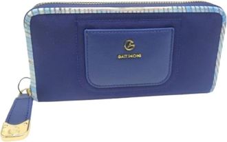 Gattinoni Nylon Kaarthouder met Ritssluiting - Dames - Portefeuilles - Blauw - ONE Size - Nylon - Accessoires