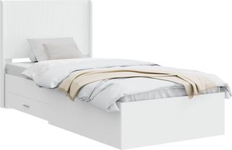 vidaXL Estructura De Cama Con Almacenamiento Y Cabecero Blanco Vidaxl