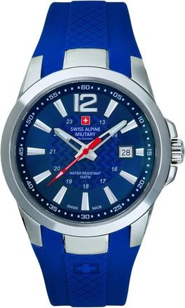 Swiss Alpine Military Analoog Quartz Horloge - Heren - Horloges - Blauw - ONE Size - Accessoires