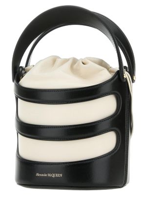 Alexander McQueen Black Borse A Secchiello Bag