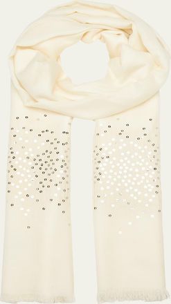 Sofiacashmere Lightweight Cashmere Sequin Scarf