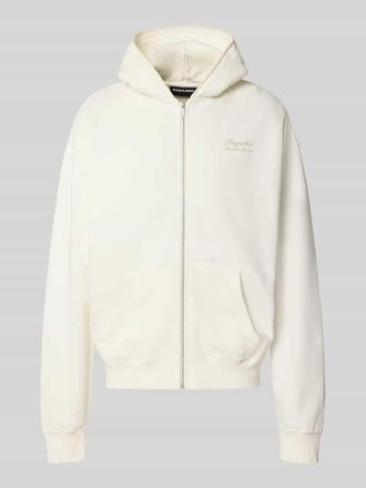 Pegador Oversized Sweatjacke mit K&auml;nguru-Tasche Modell Morcote in Offwhite, Gr&ouml;&szlig;e XXL