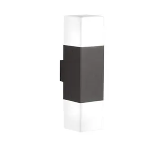 Trio Aplique Para Exterior Doble Luz Led Hudson Antracita Lighting