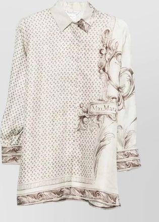 Max Mara silk twill shirt graphic print