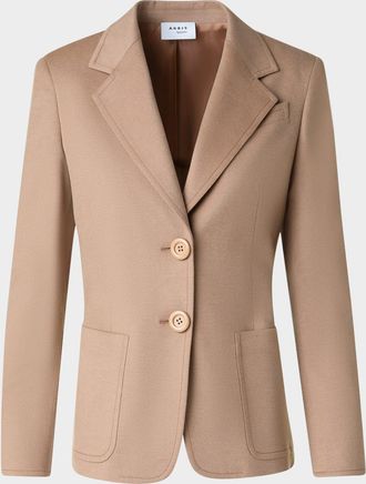 Akris Cashmere-Wool Single-Breasted Blazer Jacket