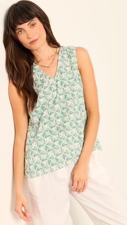 Fat Face FatFace Etta Ivory Fan Geo Petite Cami