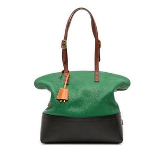 Fendi Pre-owned Shoulder Bags, female, Green, Size: ONE SIZE Pre-owned Leather Tote