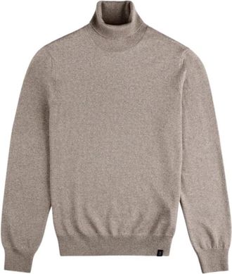 Fay Smooth Wool Turtleneck - Heren - Coltruien - Beige - M - Wol - Truien & Vesten