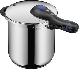 WMF Perfect Plus One Pot - Pentola a pressione a induzione, 8,5 l, con protezione della fiamma, grande segnale di cottura, 2 livelli di cottura, manico