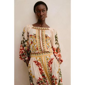 Raishma Crystal Shirt in Beige at Nordstrom, Size 18 Uk