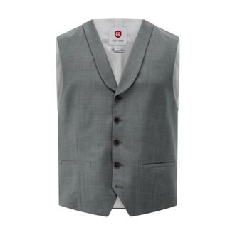 Club of Gents Stijlvol Groen Gilet - Heren - Pakken - Grijs - Maat: 2XL