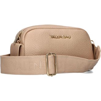 Valentino Tassen, Dames, Beige, ONE Size, Leer, Blossom Camera Tas Beige Leerlook