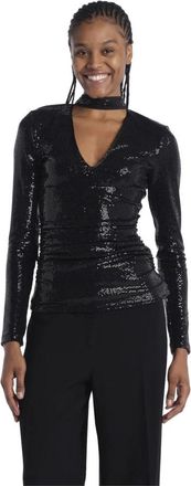 Le Twins LE Twins, Dames, Tops, Zwart, Maat: L Poliester