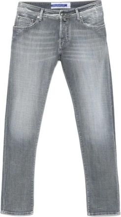 Jacob Cohen Slim Grey Nick Jeans met Rips - Heren - Slim Fit Jeans - Grijs - W30 - Katoen - Jeans