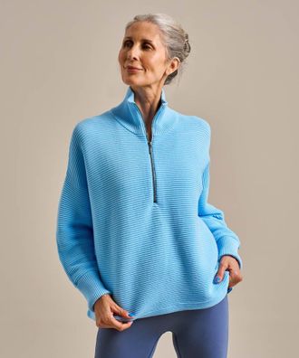 BAM Ribbed Half Zip Jumper - X-Small