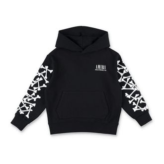 Amiri Black Skeleton Hoodie Knitwear - male - Amiri - Kids Sweatshirts - Black - 10 Y - Kids