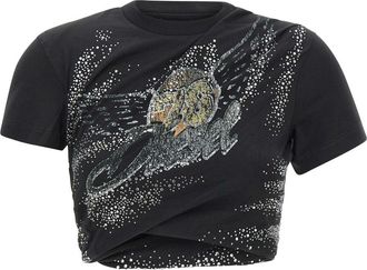 Diesel Tops, Dames, Zwart, XS, Katoen, T-Wincy