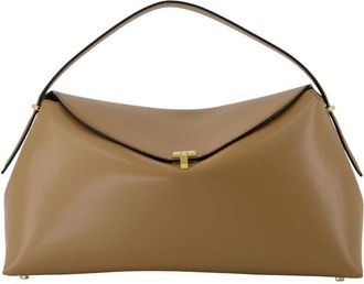 Toteme T-Lock Top Handle Bag Brown