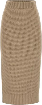 PESERICO Gonna midi con vita elasticizzata - Toni neutri