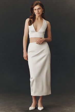 BHLDN Satin Maxi Skirt
