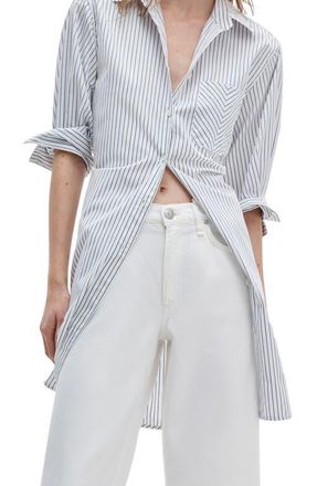 Rag & Bone Andi High Waist Ankle Wide Leg Jeans in White at Nordstrom, Size 24Regular