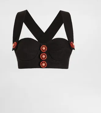 Dolce & Gabbana Fabric Top - Woman Shirts And Tops Black 36