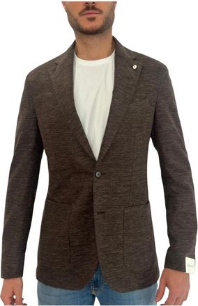 L.B.M. 1911 Giacca monopetto - Heren - Blazers - Bruin - XL - Katoen - Jassen