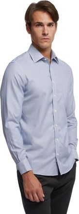 Brooks Brothers Milano Slim-fit Non-iron Overhemd - Heren - Casual Overhemden - Blauw - L - Katoen - Overhemden
